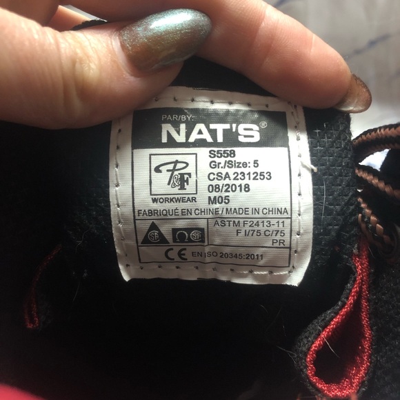 P&F Workwear Red Women’s Work Boots Waterproof Safety Toe Size 5 US - Picture 8 of 13